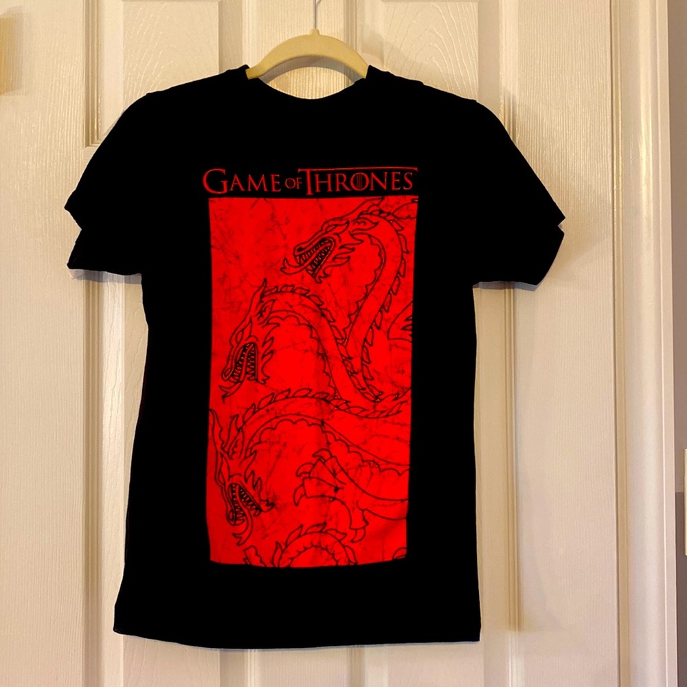 Hot Topic Black & Red GAME OF THRONES Targaryen T-Shirt, Women’s X-Small
